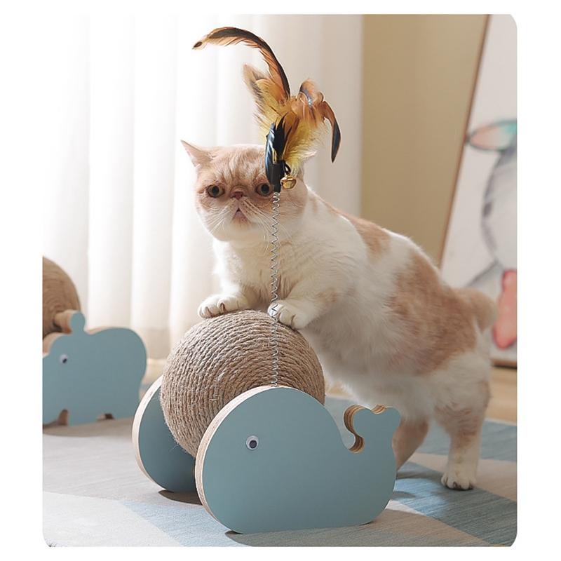 Wooden Cat Toy With Cat Balls Cat Toy Feather Stick Cat Scratcher Cat Scratching Cat Scratch Pad Interactive Training