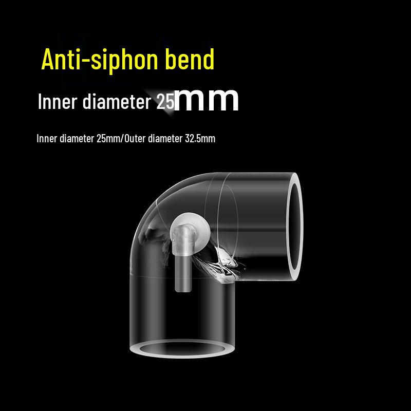 Прозрачные коленчатые фитинги с защитой от сифона для аквариумов - Водонепроницаемые, с защитой от обратного тока и всасывания