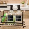 12PCS Bathroom Labels for Soap Dispenser, Removable Bathroom Organization Labels, Waterproof Bottle Labels for Shampoo Conditioner Body Wash (Black)
