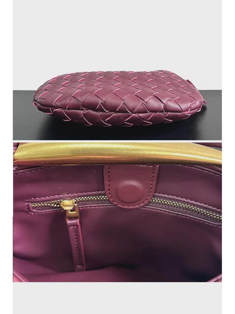 Плетеная кожаная дизайнерская сумка для пельменей: Стильная повседневная женская сумочка