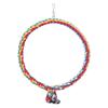 Bird Cotton Rope Ring Toy Colorful Parrot Swing Toys for Parakeets Cockatiels Conure Lovebirds Finches Macaw L