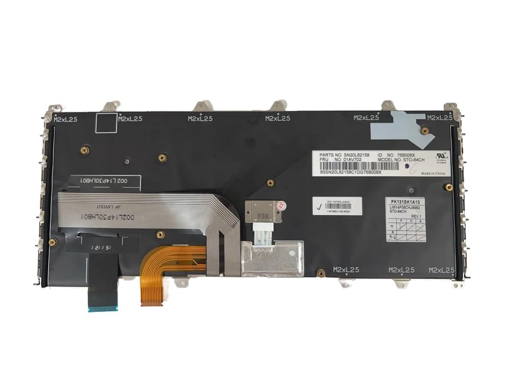 Laptopdiyparts (Replacement) SN20L82158 01AV702 Compatible with Lenovo ThinkPad X380, Yoga/Yoga 260, 370, Japanese Keyboard with Backlight