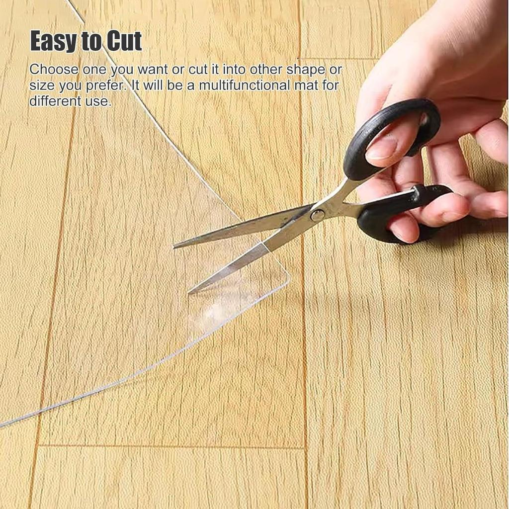 2 3 4 5 6 Футов Прозрачная Напольная Дорожка для Деревянного Пола, Нескользящая Виниловая Защитная Накладка для Ковра Большой Площади для Гостиной, Прихожей, Дома, Режущийся Пластиковый Ковер
