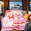 1pc Sweet, Melody, Cake RV Blanket, Digital Printed Flannel Blanket, Multi-Purpose Four Seasons Hypoallergenic Quilt for Sofa, Bed, Office,