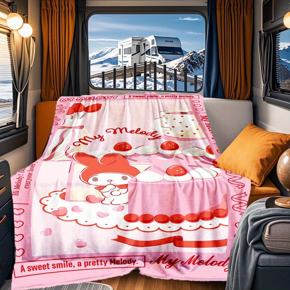 1pc Sweet, Melody, Cake RV Blanket, Digital Printed Flannel Blanket, Multi-Purpose Four Seasons Hypoallergenic Quilt for Sofa, Bed, Office,