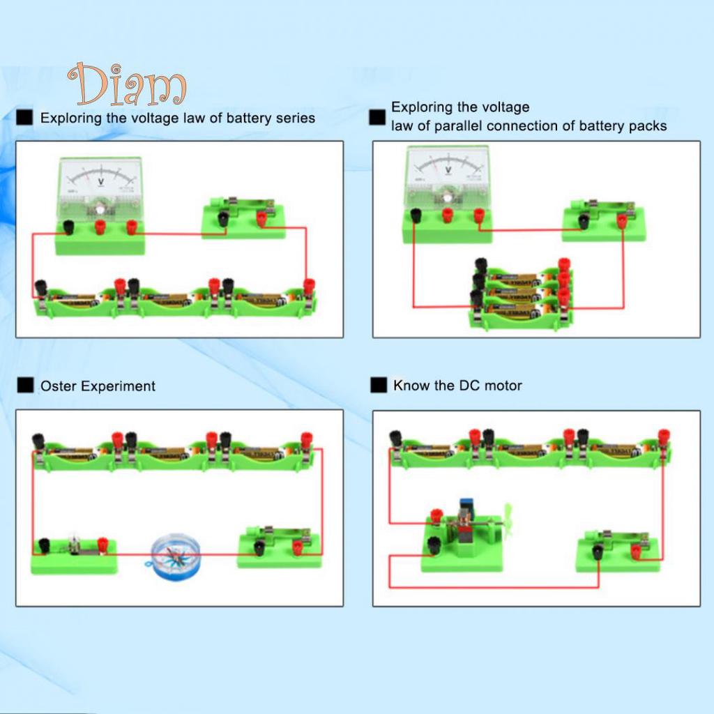 OBS Physics Labs Набор для экспериментов по магнетизму электрической цепи для средней школы
