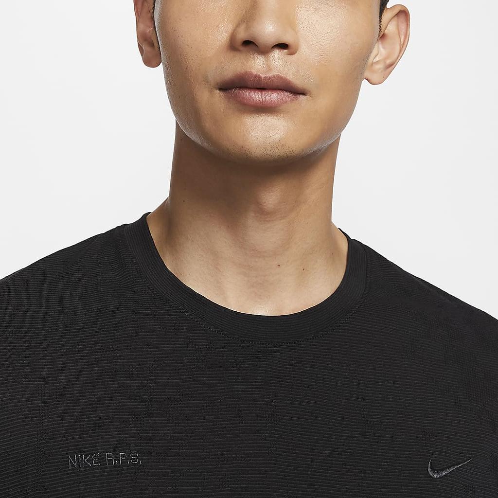 Nike Мужская футболка с длинным рукавом Dri-FIT ADV Axis Performance System однотонная с круглым вырезом быстросохнущая универсальная топы черная FZ0992010