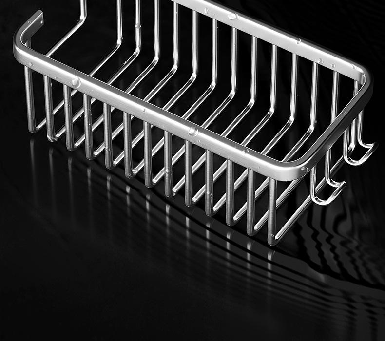 Punch-Free Bathroom Shelf & Shower Head Hanging Basket for Shampoo and Shower Gel Storage