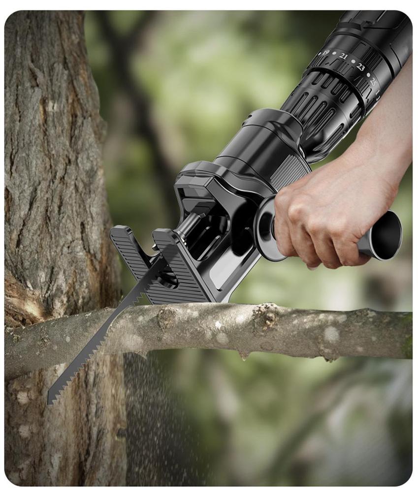 Портативный адаптер для сабельной пилы, электрическая дрель для электрической пилы для режущего инструмента по дереву и металлу с пильным полотном