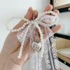Кружевная Сумка Брелок Белое Сердце Брелок Сладкая Ручная Цепочка Мужчины Женщины