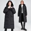 New Fashionable and Versatile Long Over-knee Hooded Cotton Jacket for Winter Loose and Thick Warm Cotton Jacket