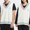 adidas Жилет унисекс с V-образным вырезом и полосатым принтом Color-Block бежевый IJ6610