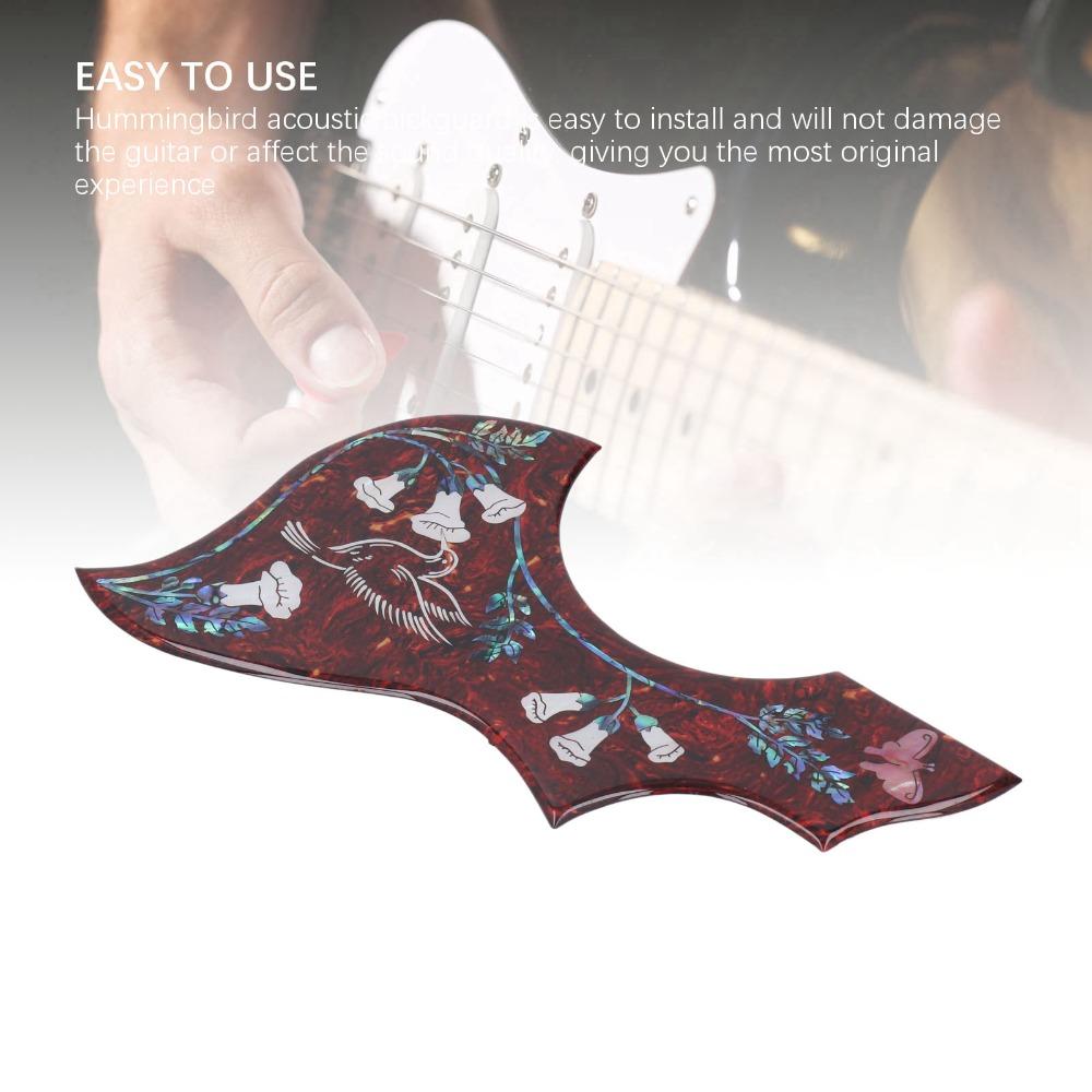 2mm Thick Guitar Pickguard Replacement Red Tortoiseshell Hummingbird Pickguard For Acoustic Guitar