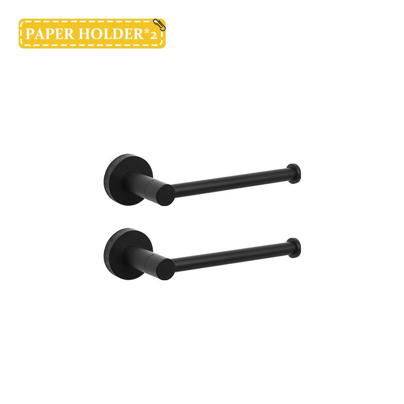 Матово-черная фурнитура для ванной комнаты из нержавеющей стали 304, держатель для полотенец, держатель для туалетной бумаги, держатель для жидкого мыла, вешалка для полотенец, туалетные принадлежности