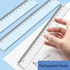 40cm Straight Ruler Creative Transparent Hard Plastic Ruler Student Supplies School Supplies Office Accessories