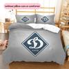 FC Dynamo Kyiv Pattern Bedding Quilt Set  Home Decoration  Gift (1 * duvet cover + 2 * pillowcase  without core)