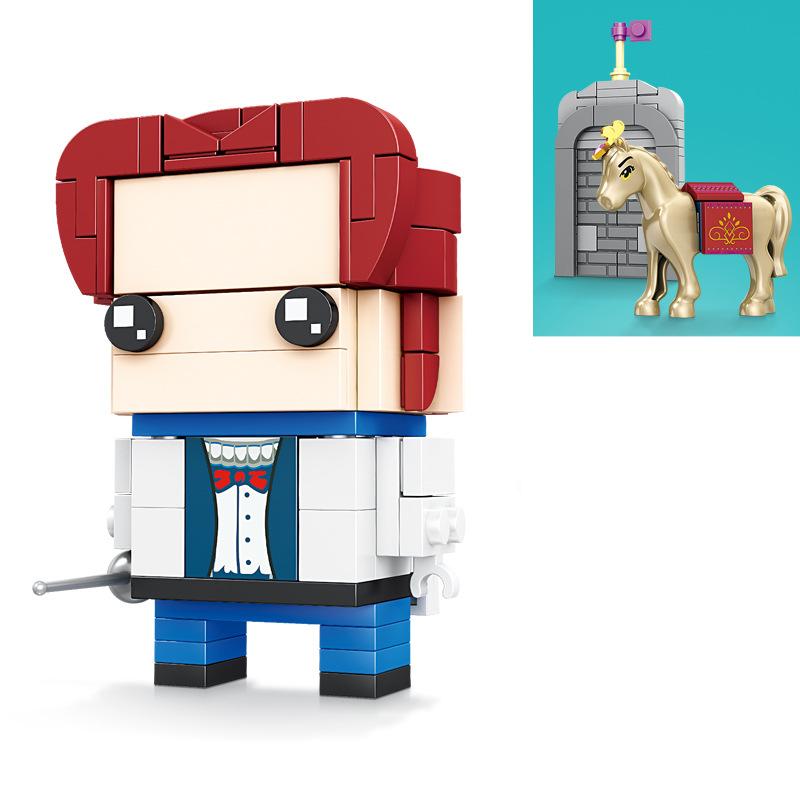 KAZI Девушка Строительный Блок Принцесса Карета Замок Мечты Головоломка Сборка DIY Игрушка Свет