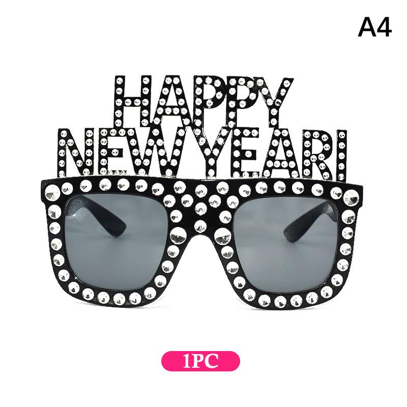 Забавные очки на Рождество 2026 года и подарки года Счастливого года Декоративные очки Реквизит для вечеринки Принадлежности для вечеринки в год