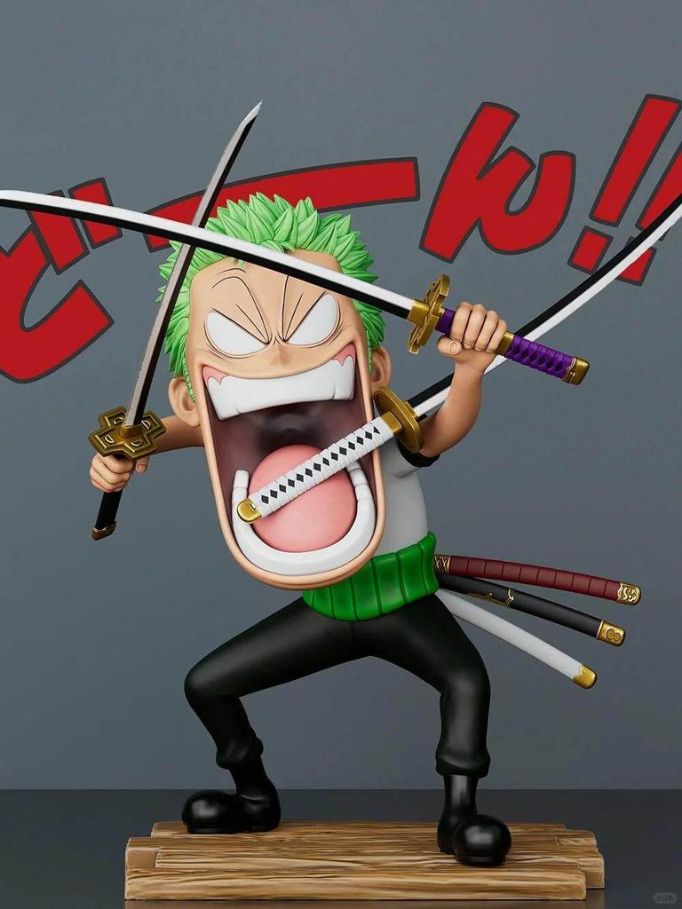 Фигурки Луффи, Зоро, Санджи из One Piece, Q-версия, сидячая поза - Модный игровой кукла, модель, игрушка, украшение