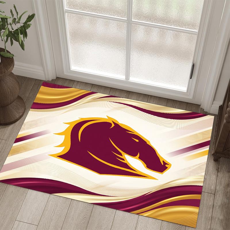 Дизайн Brisbane Broncos Кристальный Велюровый Ковер Уютный Не?Нескользящий ковер с принтом для спальни, гостиной, прихожей