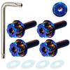 RENPA Titanium Alloy License Plate Bolt Wild Design Vehicle Inspection Compatible (BURNT BLUE Bolt Length 1.0 Inch (25 Mm)