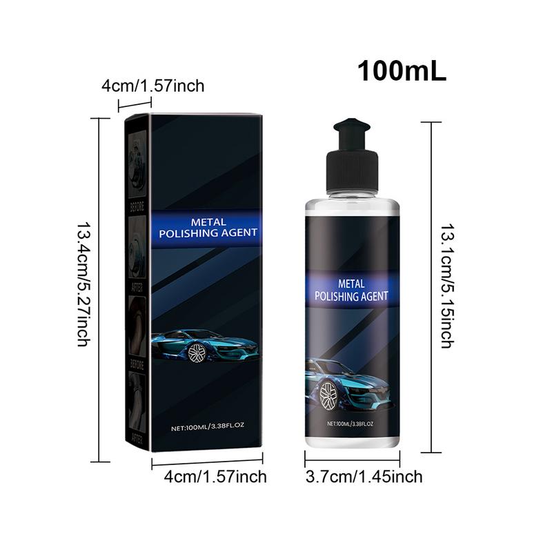Heavy Metal Polish Metal Cleaner & Heavy Duty Polish Chrome Cleaner 100 мл Anti Rust Formula Stop Rust навсегда безопасен для всех