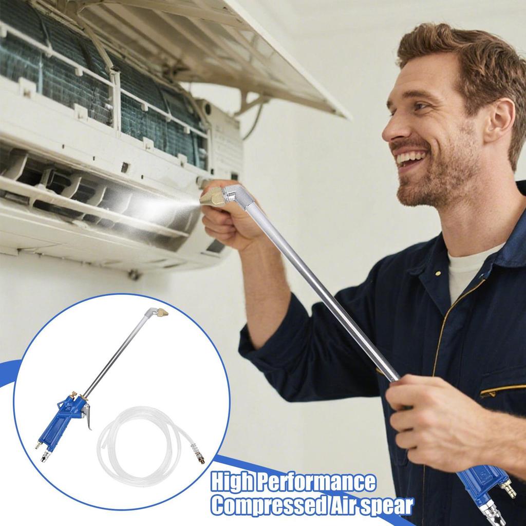 Air Duster High Pressure Compressed Spray Tool With Hose Ergonomic Extension Wand Cleaning Tool For Maintenance Interior