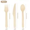 Disposable Wooden Spoon Fork Knife Cutlery Set Rustic Wedding Birthday Party Tableware Decoration Supplies Dessert Cake Scoop