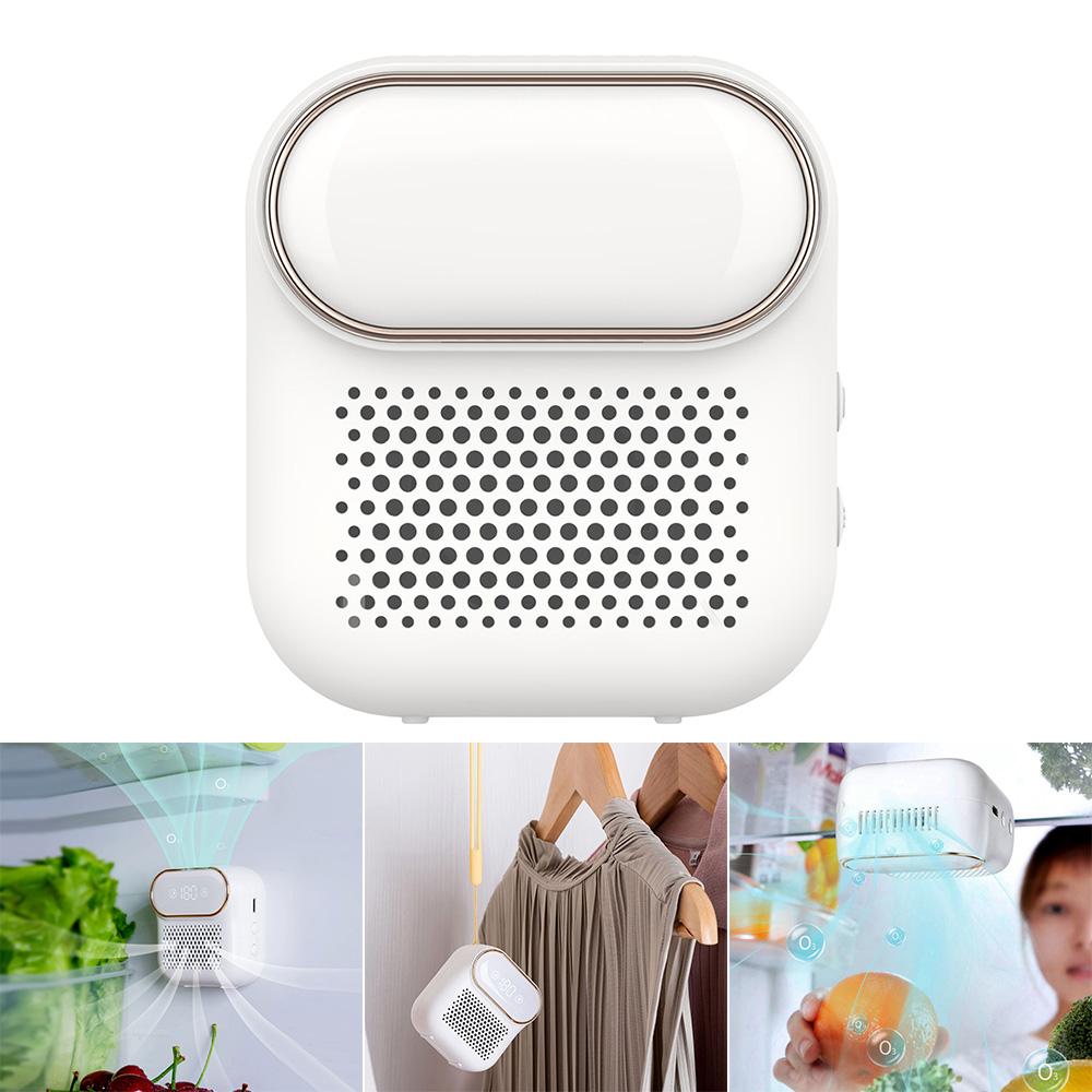 Mini Refrigerator Odor Eliminator Air Purifier with Three Modes/Ozonotor/Rechargeable 3600mAh Battery Anti-freeze Refrigerator Deodorizing Sterilizer