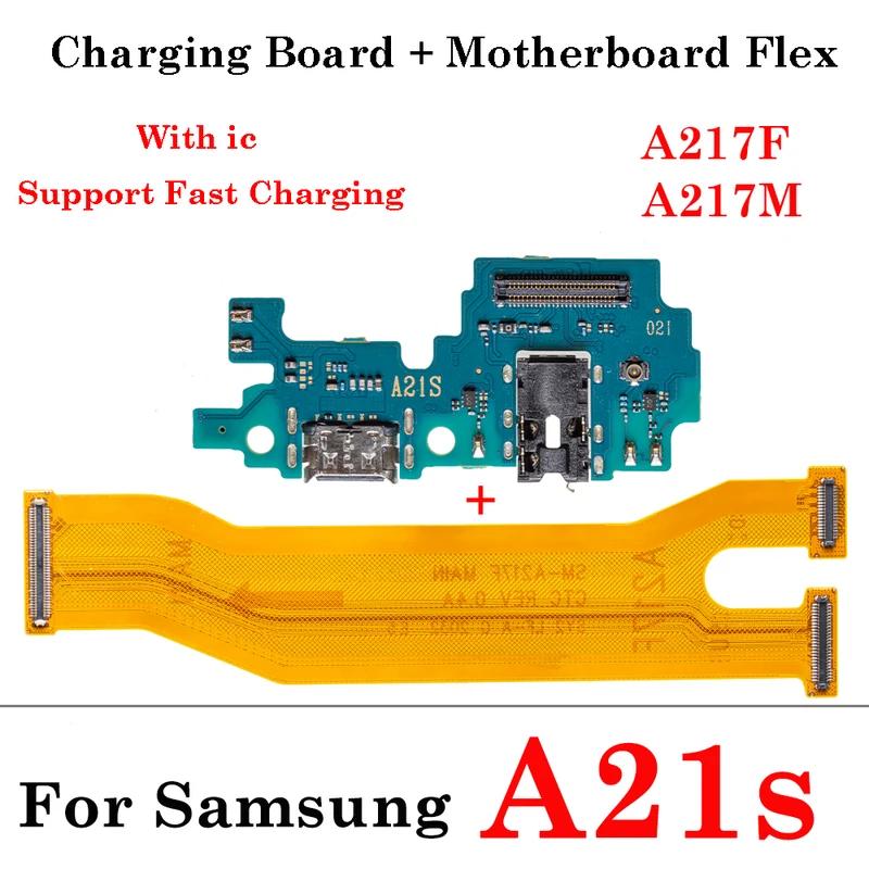 Основной гибкий шлейф USB-порта зарядки для материнской платы Samsung a21s a217f A30s a307f A32 4G a325f a325m A33 5G a236b a70s a707f