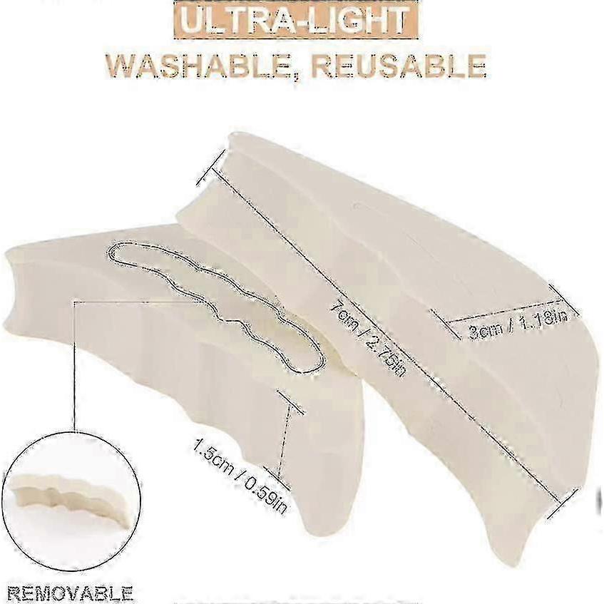 4 Pairs Toe Filler Inserts Adjustable Toe Plug Reusable Shoe Filler For Too Big Shoes For Women Men Unisex Pumps Flats Sneakers - Black + Beige