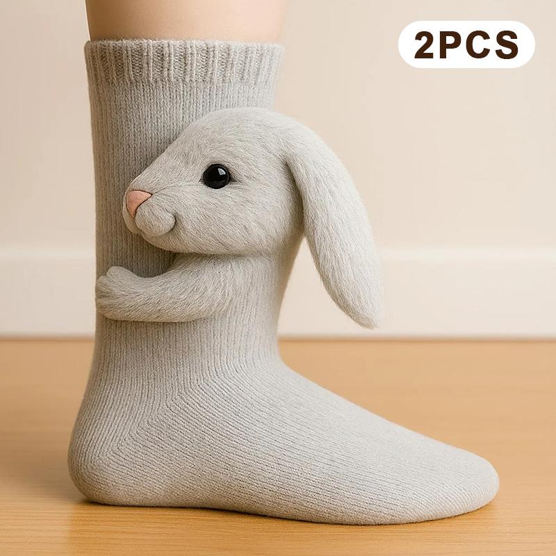 3D Knit Animal Sloth Socks,2025 Christmas Socks For Wome Collection Fun Cute Plush Animals Hug Crew Socks For Child