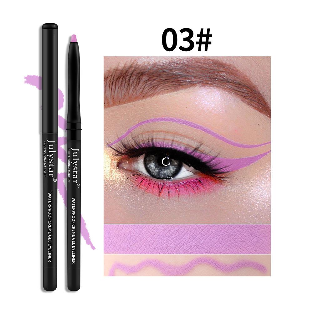 Julystar Color Eyeliner Gel Pen Ultra-fine Eyeliner Waterproof, Oil-proof, Non-smudge-proof, Long-lasting Eyeliner
