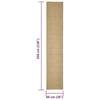 VidaXL Tapis Sisal naturel 66x350 cm 136303
