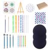Набор инструментов для точечной росписи мандалы, межграничный, с полыми шаблонами для росписи камней и разноцветными точечными ручками