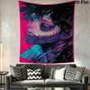 My Hero Academia Wall Tapestry Aesthetic Wall Hanging Printed Fabric Blanket Decorative Tapestries for Bedroom Living Room Home Decor