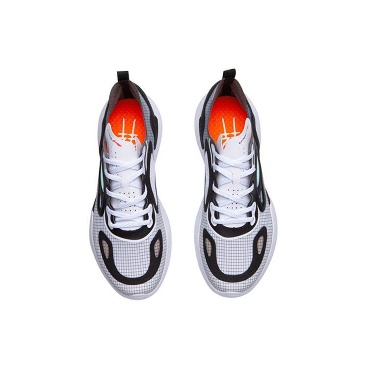 Li Ning Comet Амортизирующие Нескользящие Низкие Спортивные Повседневные Кроссовки Мужские Черно-Белые AGLQ023-3