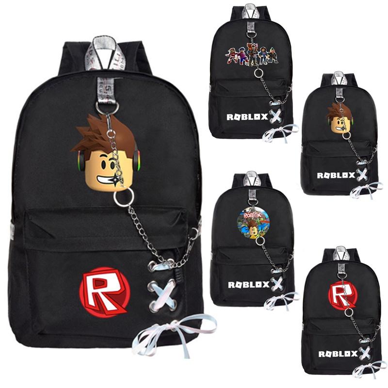 Рюкзак из ткани Оксфорд с принтом Roblox и уникальным дизайном с цепочкой для студентов