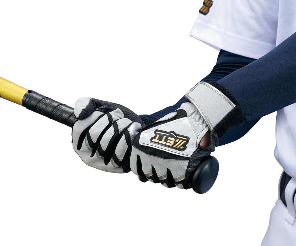 ZETT Impact Z Baseball Batting General Silver x Black Size L Gloves, Ambidextrous, Use, (1319), (BG19202B)
