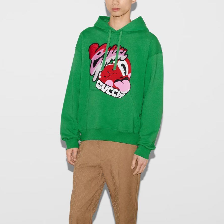 Gucci Свитшот Мужской Зеленый FW24 782788-XJGIE-3063