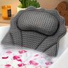 Bathtub Pillow with Suction Cups, Soft 4D Fabric, Machine Washable, Non-slip for Bath Use
