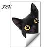 Creative Wall Art for Switches Cute Cat Light Switch Decal, Cartoon Black Peeking Sticker, Peel Playful Home Improvement Accessories And Stick Sticker