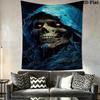 Dark Fantasy Skull Artwork Tapestry Wallmounted Fashion Print Work Of Art Background Cloth Wall Covering Decoration