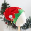 Christmas Elf Hat Adult Kids Color Matching Festive New Year Christmas Party Photo Prop Little Bell Pendant Winter Cap
