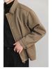 Men's Loose Fit Retro Woolen Lapel Jacket - Korean Autumn/Winter Style