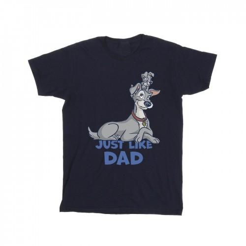 Disney Mens Lady And The Tramp Just Like Dad T-Shirt