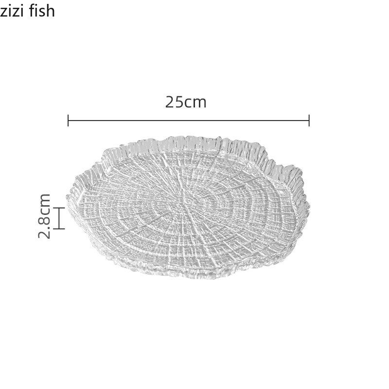 Прозрачное стекло Паста Стейк Суши Тарелка Кулинарные блюда Ресторан Нестандартная форма Посуда Закуски Десерт Сковорода Креативные обеденные тарелки