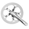 Driveline DXrace Crank Set Bicycle Crank Bash Ring Guard BCD130mm B-Type & Guard/Chain [Official Import] (46T, Silver)