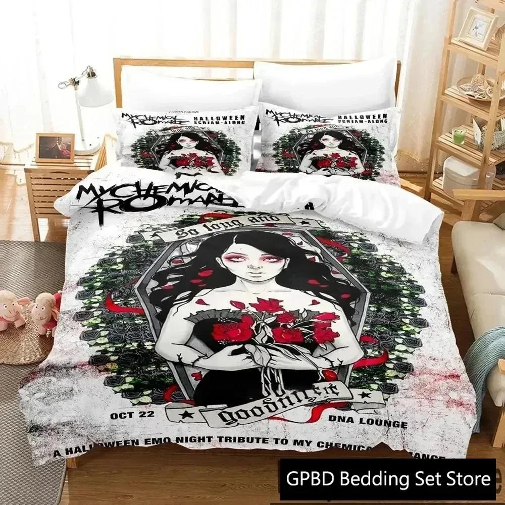 3D Принт Постельное Белье My Chemical Romance Мальчики Девочки Полуторный Двуспальный Кинг Сайз Пододеяльник Наволочка Кровать мальчики Взрослый
