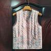 Spring and Autumn New Cotton Vest Medium and Old Floral Plus Cotton High-end Vest Cardigan Outer Wear